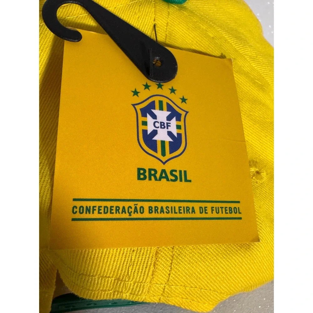 Fan Ink CBF Brasil National Team Soccer Snapback Hat Yellow Green Official NWT